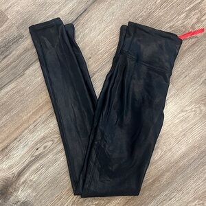 SPANX Black Leather Leggings